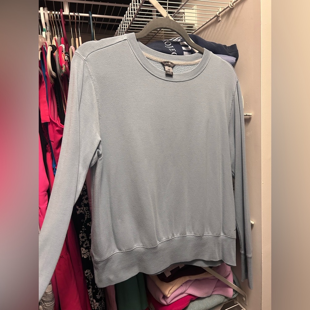 Eddie Bauer Women's Soft Blue Sweatshirt